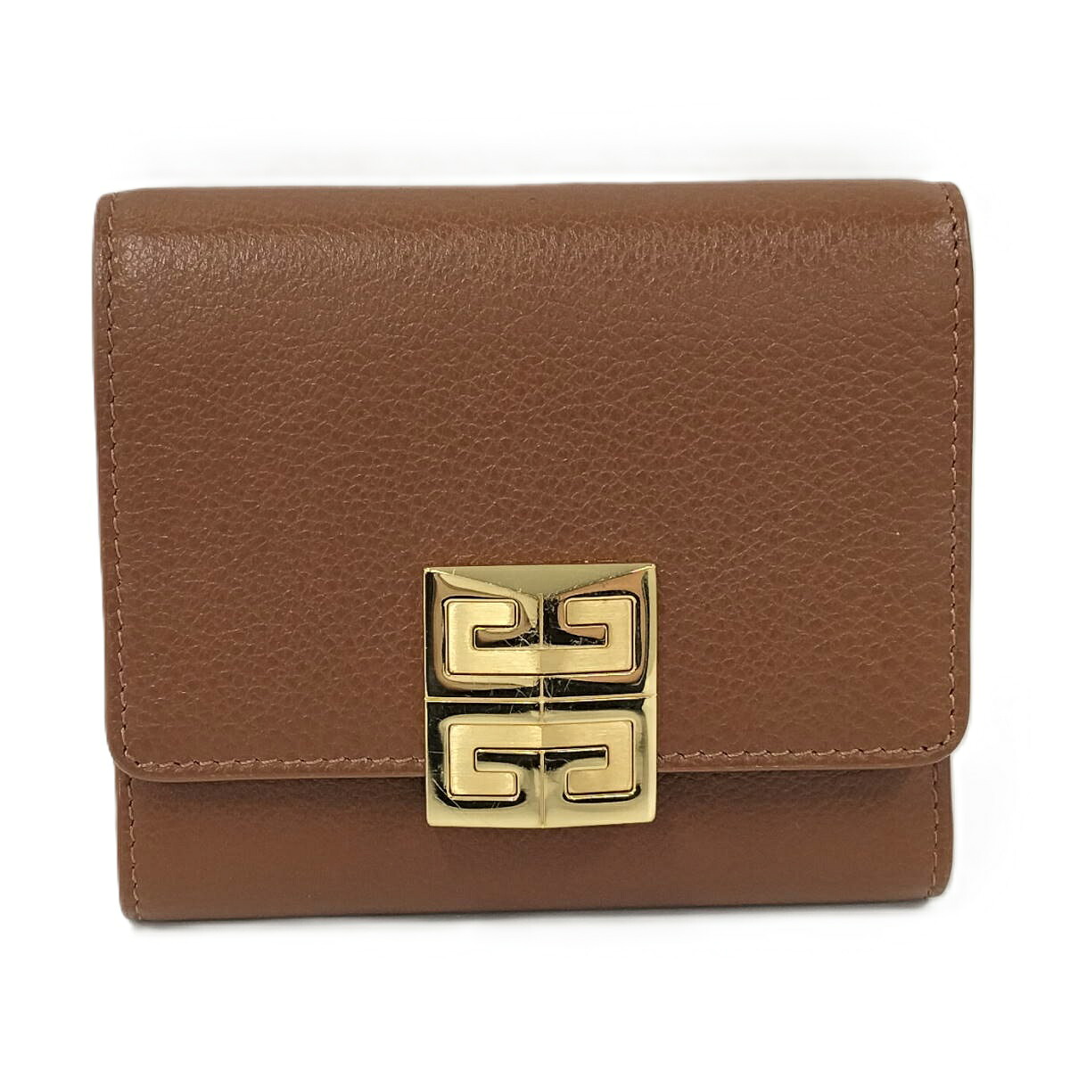 【中古】GIVENCHY 三つ折り財布 4G レザー ブラウン｜JJcollection 18,202円