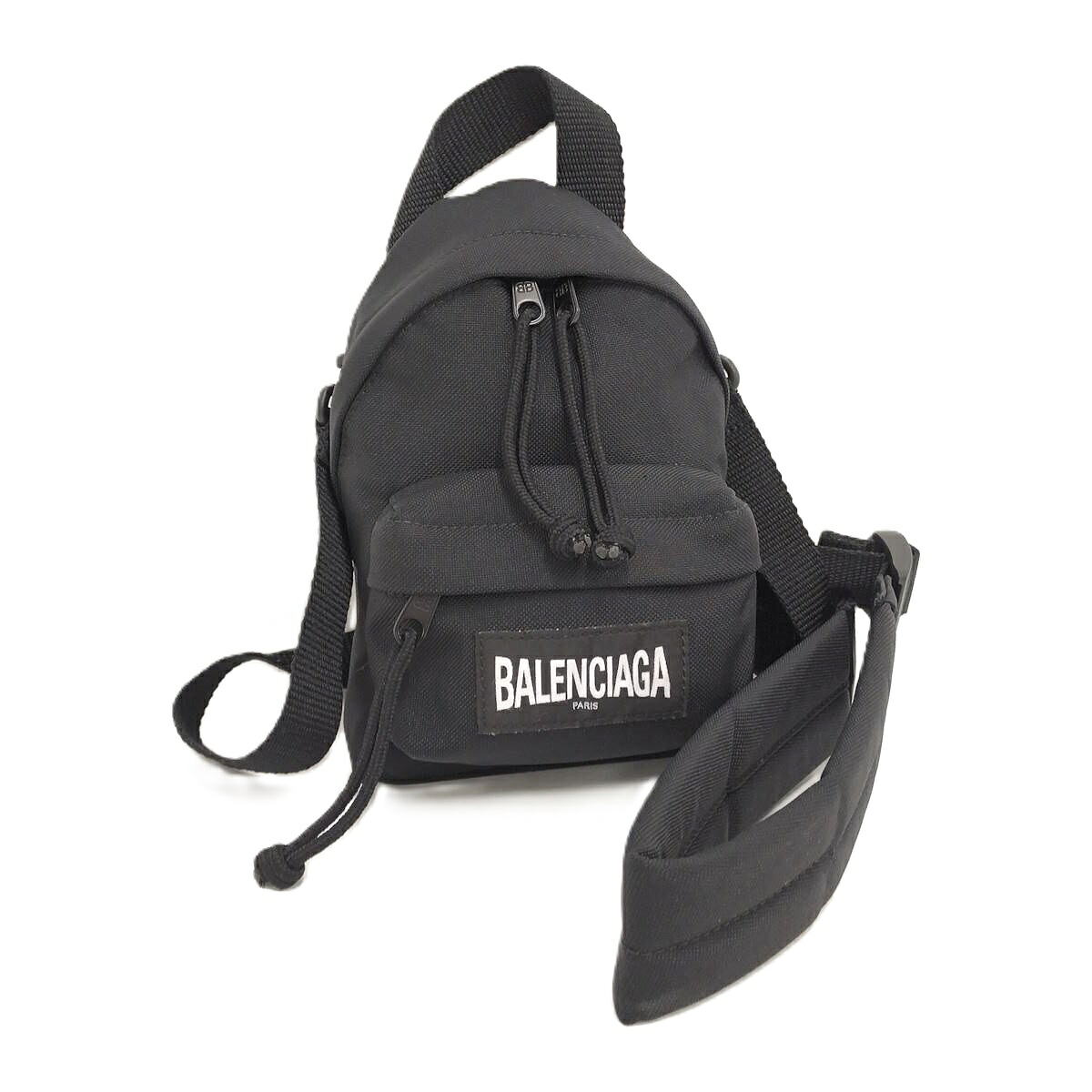 【中古】BALENCIAGA エクスプローラー ショルダーバッグ ナイロン帆布 黒いこと 656060