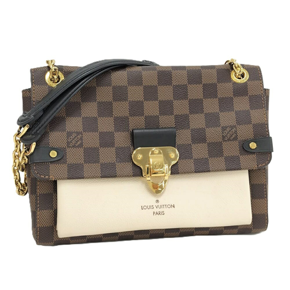 【中古】LOUIS VUITTON チェーンショルダーバッグ ヴァヴァン PM ダミエ クレーム N40113