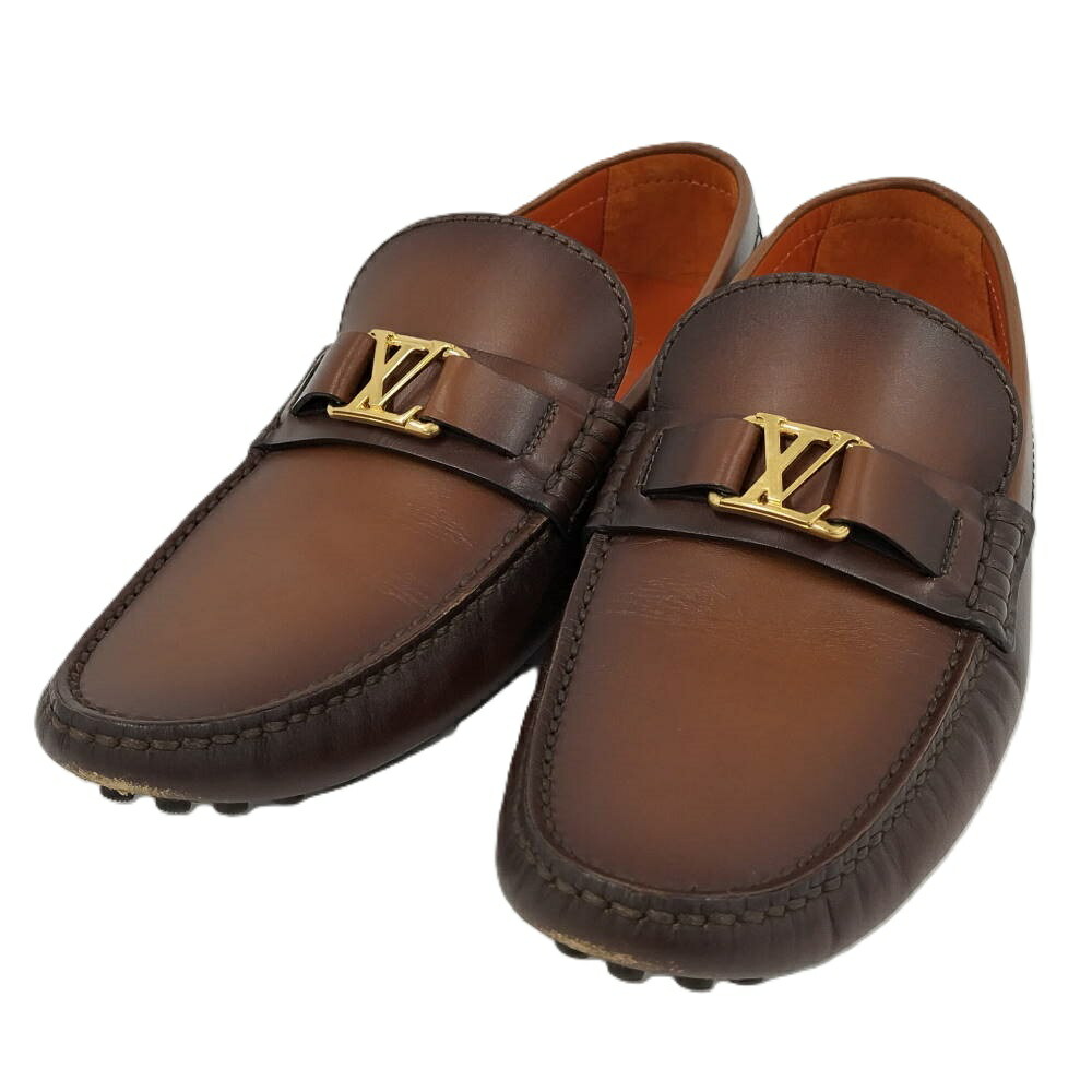 【中古】LOUIS VUITTON ホッケンハイム ローファー レザー ブラウン