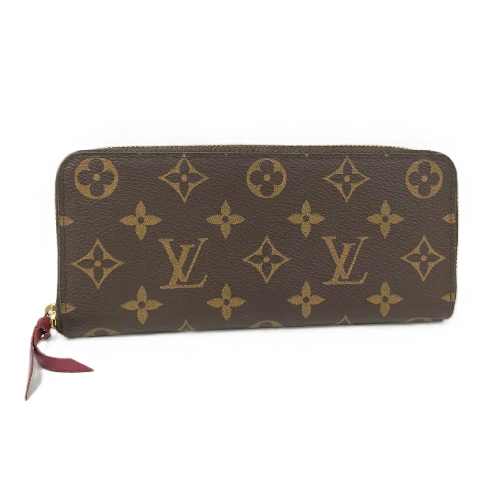 【中古】LOUIS VUITTON ポルトフォイユクレマンス 長紙入れ モノグラム M60742