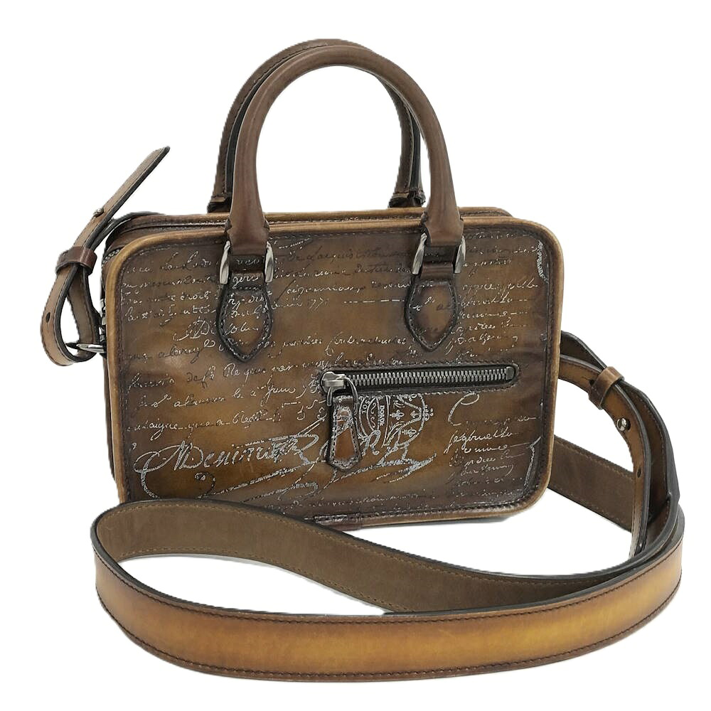 【中古】Berluti ジュリナリエ ショルダーバッグ レザー ブラウン