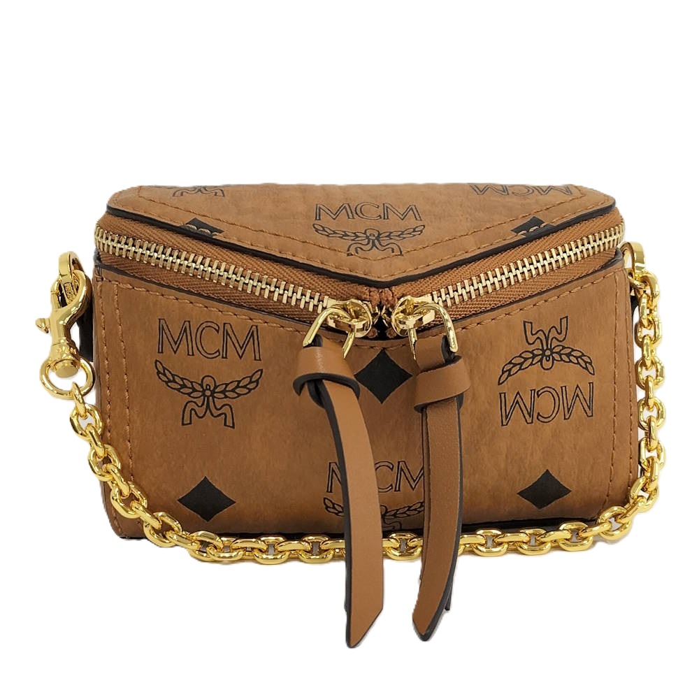 【中古】MCM ショルダーバッグ DIAMOND ヴィセトス ナノ30 レザー キャメル｜JJcollection