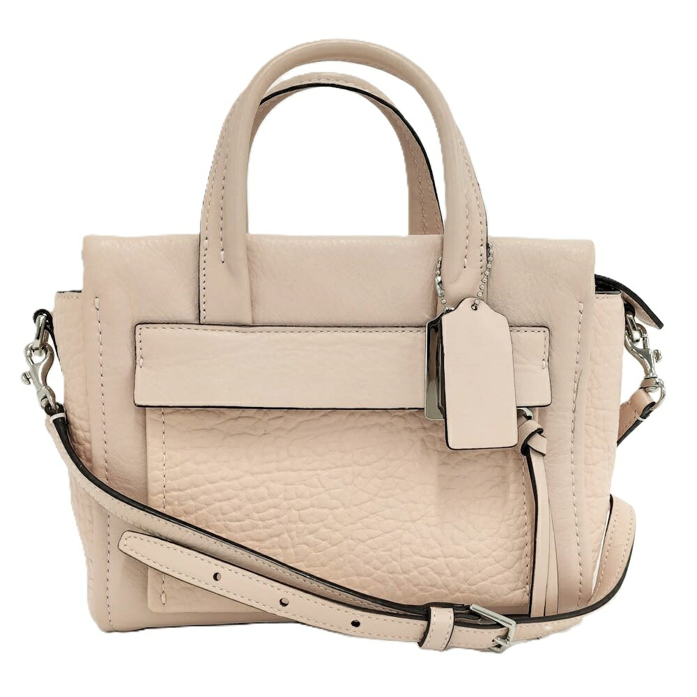 【中古】COACH 2wayショルダーバッグ レザー ピンク K1393-27923