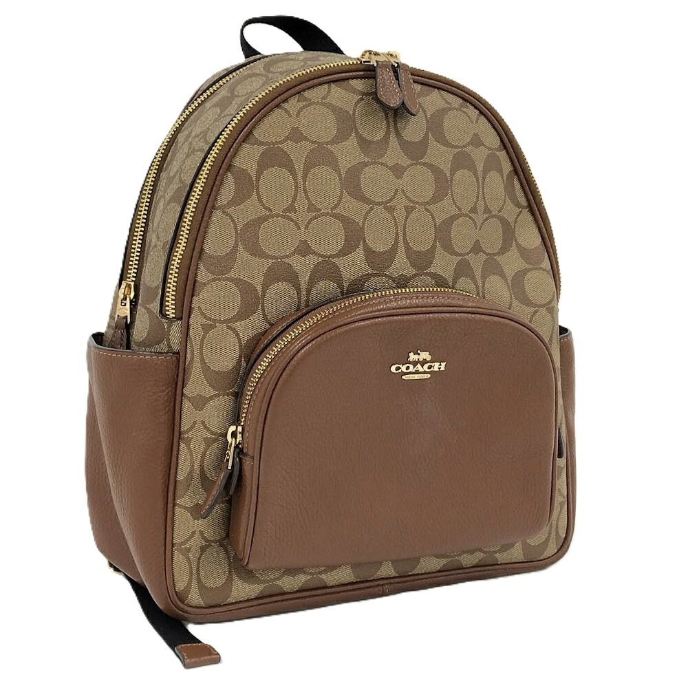 【中古】COACH リュックサック バックパック シグネチャー バックパック ブラウン系 5671