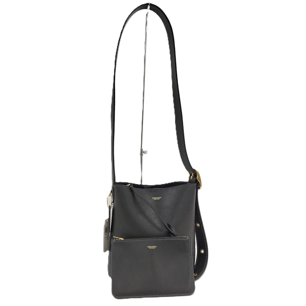 【中古】COACH ブリーカー 井戸釣瓶御徒面子21 ショルダーバッグ 車寄せ付き添い人 なめし革 黒いこと CCX07