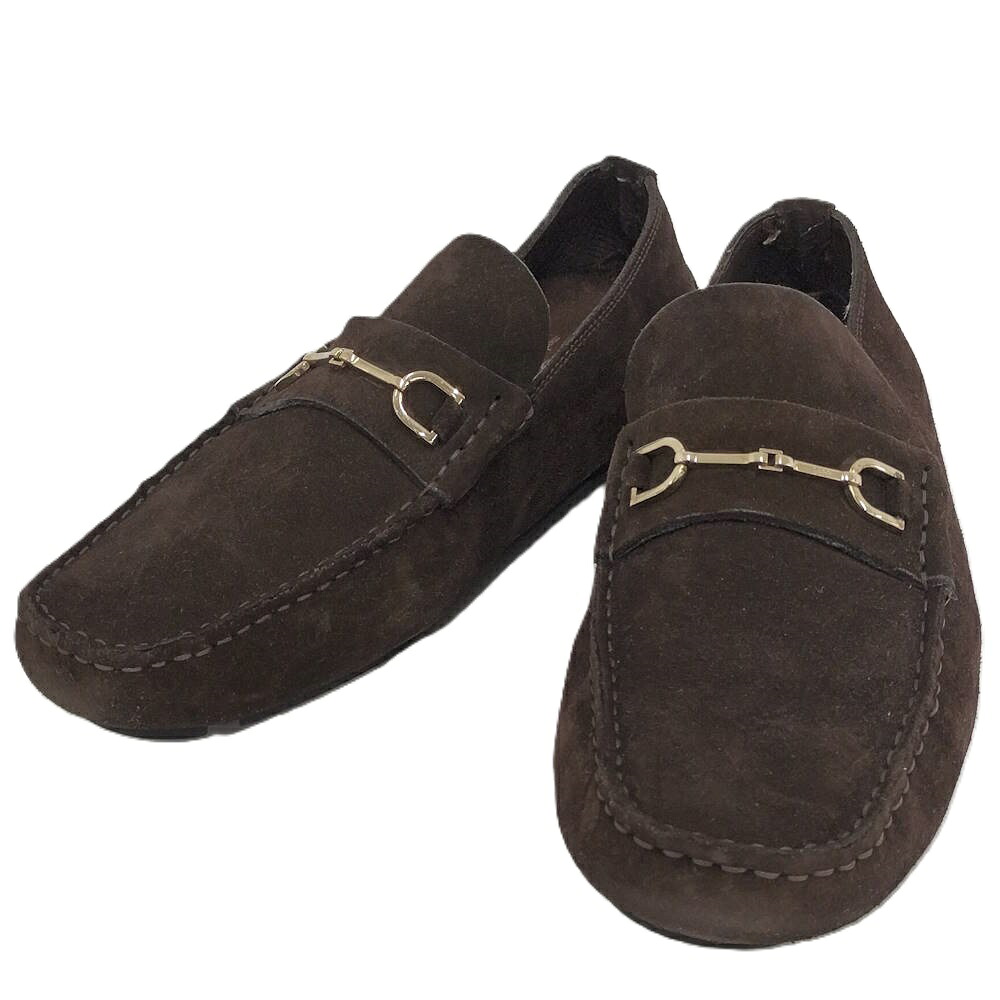 【中古】GUCCI ドライビング シューズ ホースビット メンズ スエード ブラウン 表記サイズ 8|JJcollection
