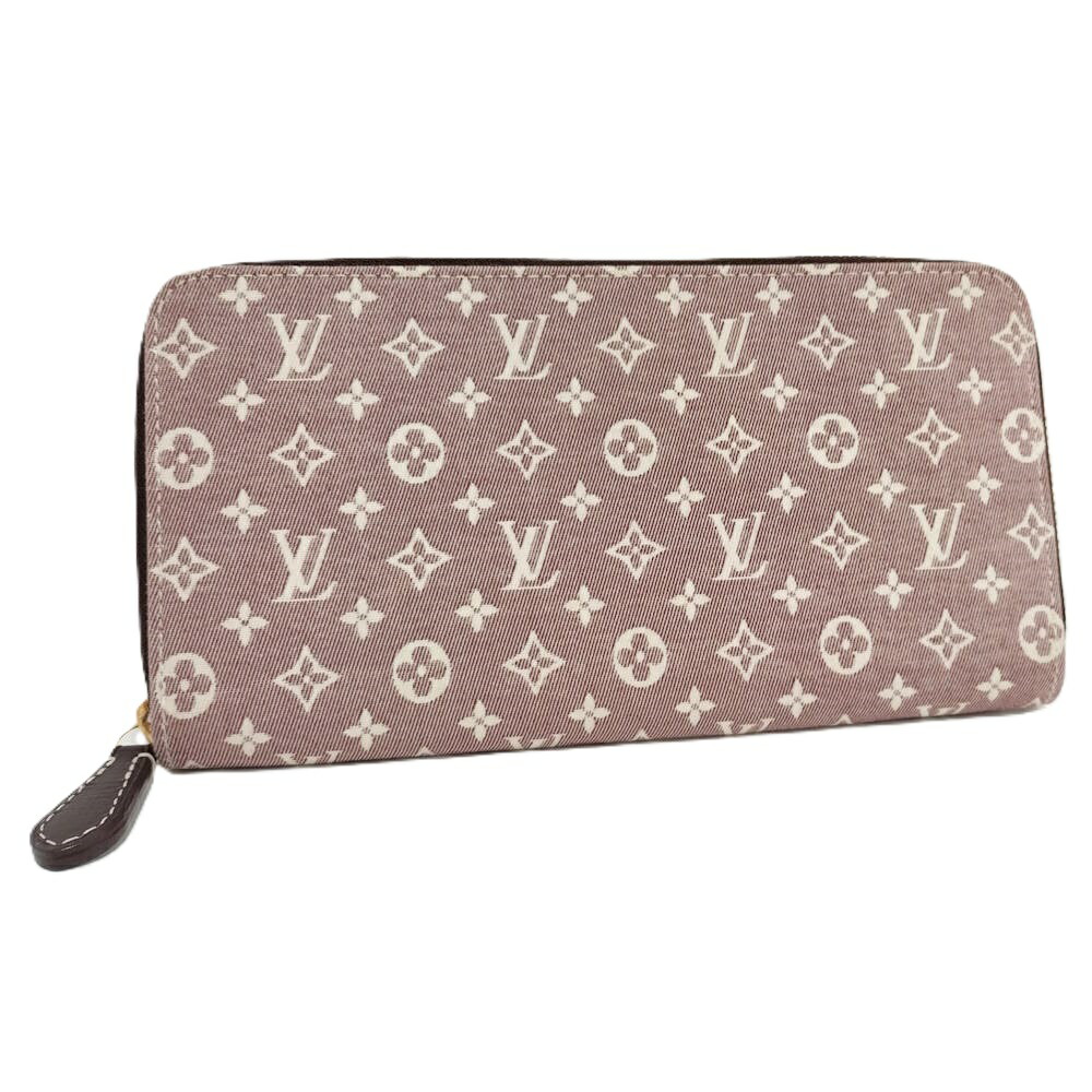 【中古】LOUIS VUITTON ラウンドジッパー長紙入れ ジッピーウォレット モノグラム イディール セピア色 M63011