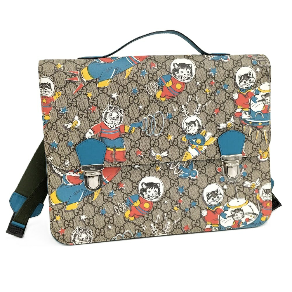 【中古】GUCCI バッグパック リュックサック チルドレンズ GGスプリーム PVC グレー ブルー 410791 48,948円