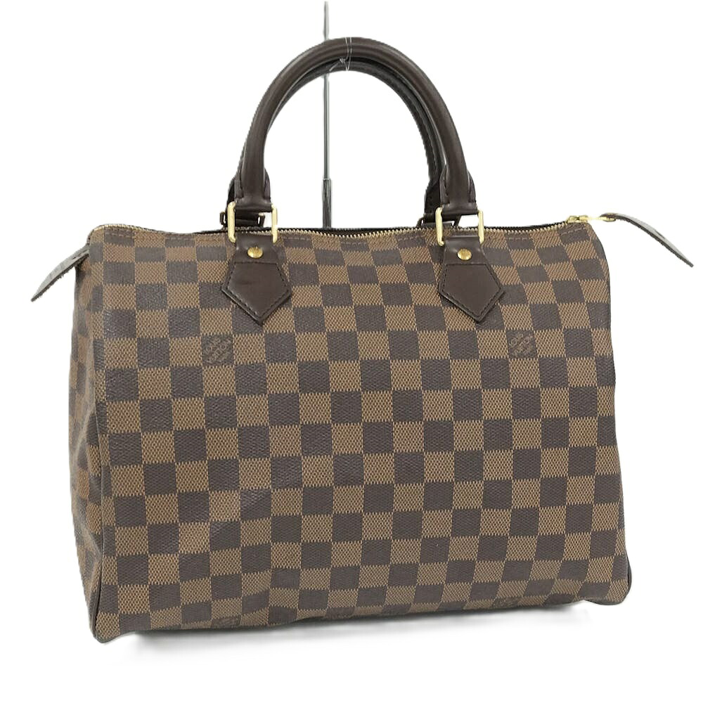 【中古】LOUIS VUITTON スピーディ30 ハンドバッグ ダミエ エべヌ N41365