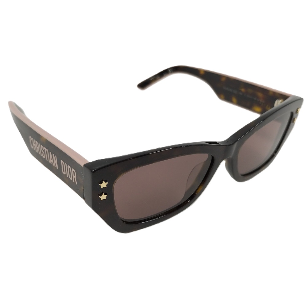 【中古】Christian Dior サングラス パシフィック 表記サイズ 53□17 140 セルフレーム ブラウン系 ピンク S2U 25D0｜JJcollection