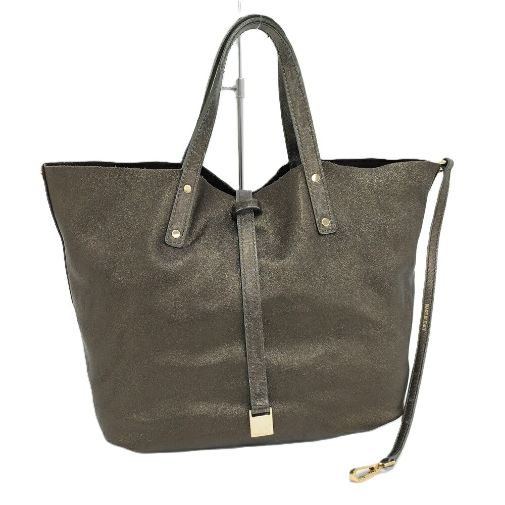 【中古】TIFFANY&Co. リバーシブル トートバッグ レザー ブラウン系|JJcollection