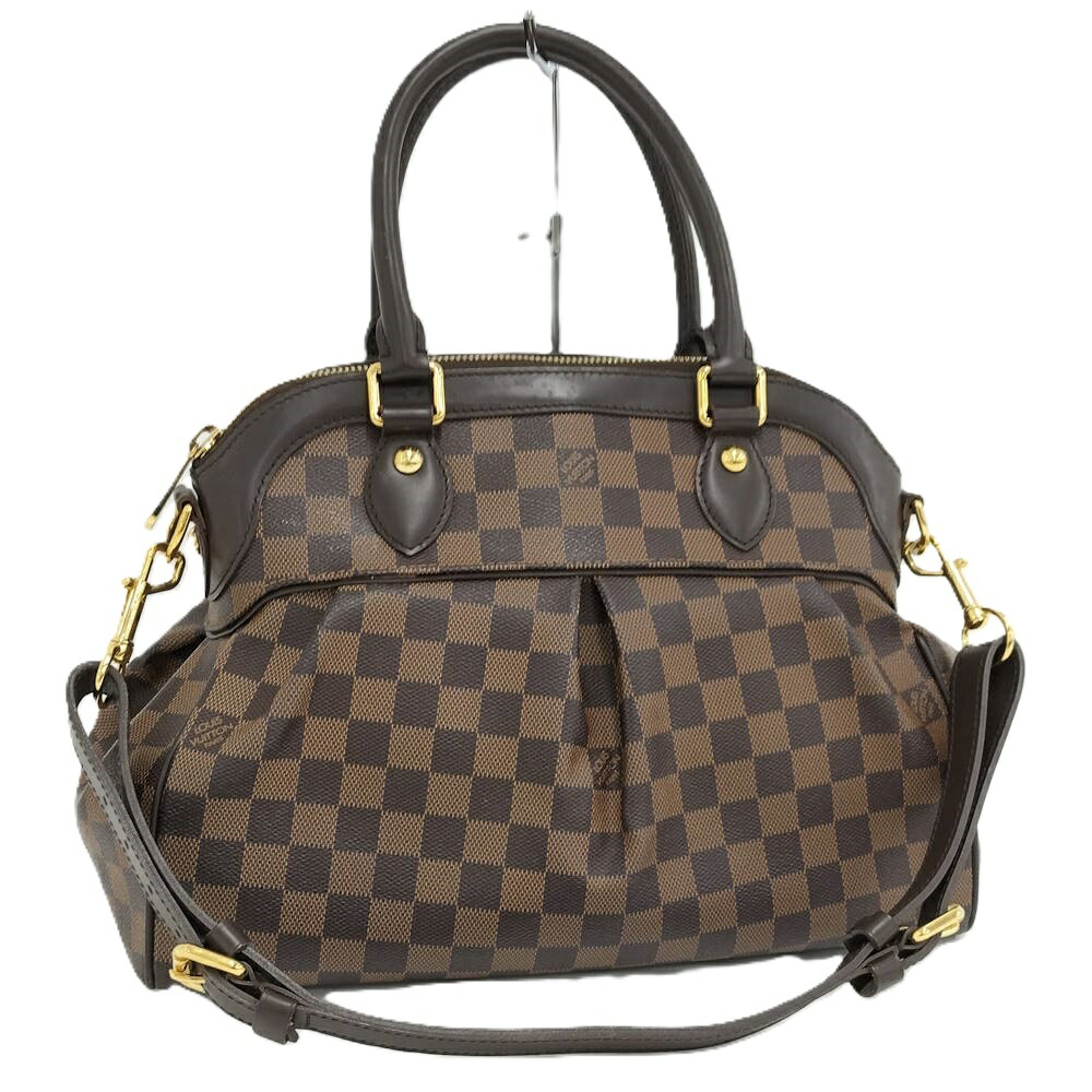 【中古】LOUIS VUITTON トレヴィPM 2WAYショルダーバッグ ダミエエべヌ N51997