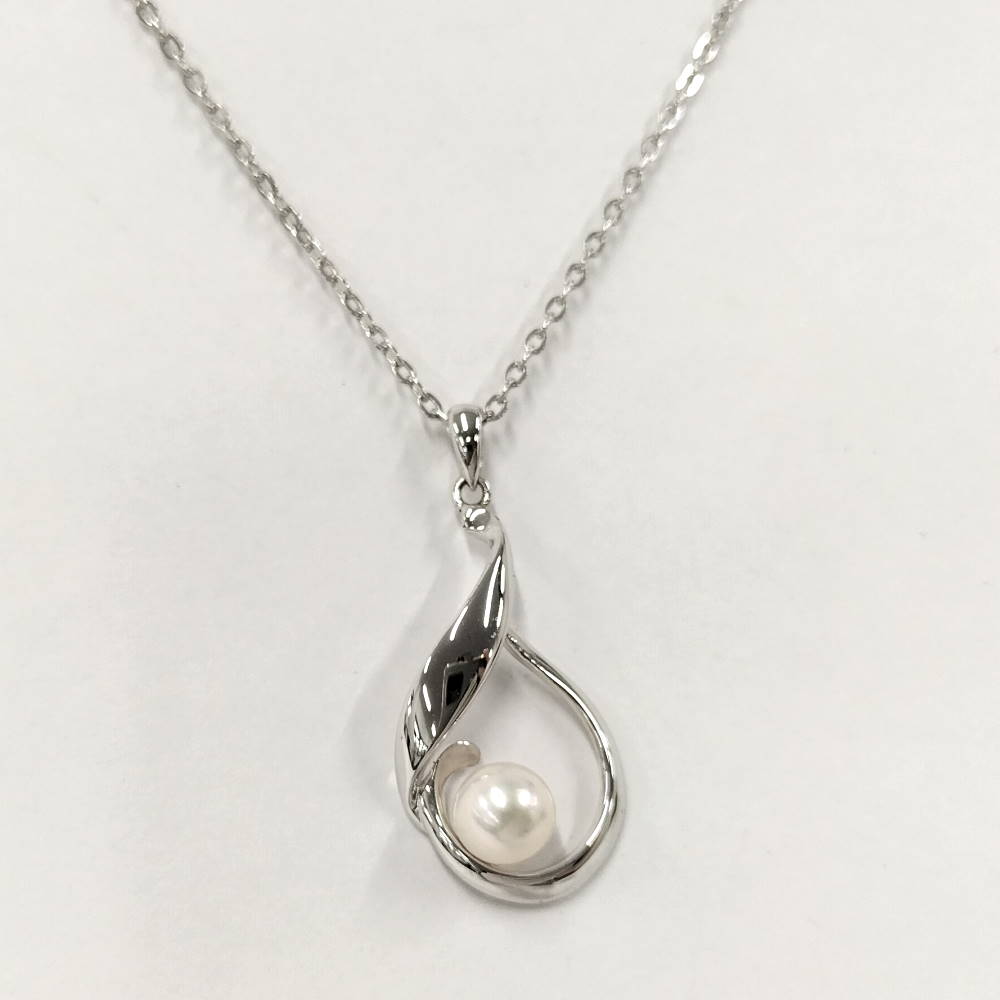 【中古】MIKIMOTO ネックレス パール シルバーカラー メッキ