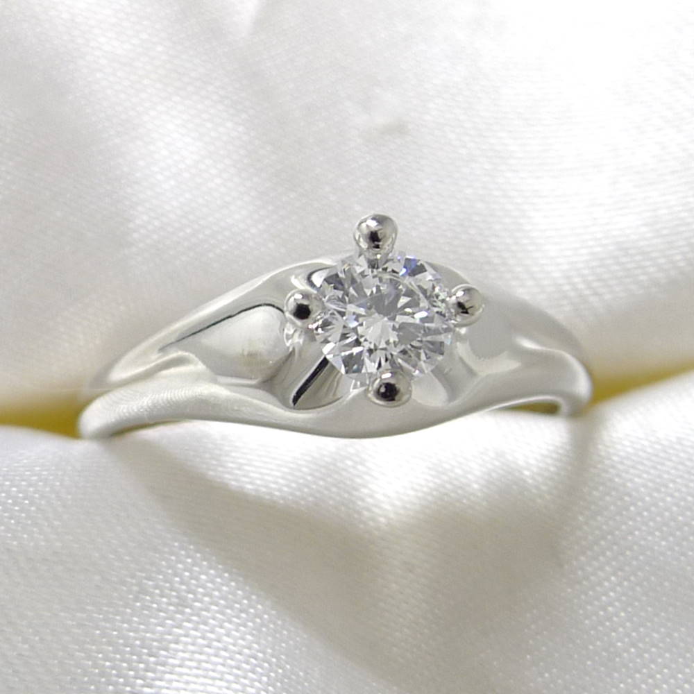 【中古】BVLGARI コロナ ソリテールリング Pt950 プラチナ ダイヤモンド 約12号 約5.9g|JJcollection