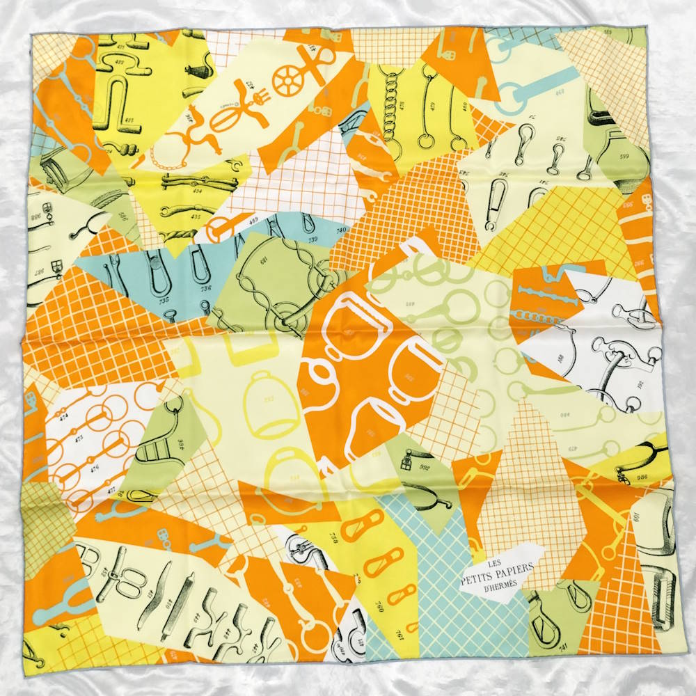 楽天市場】希少 HERMES エルメス カレ70 Les Petits Papier d'Herm's