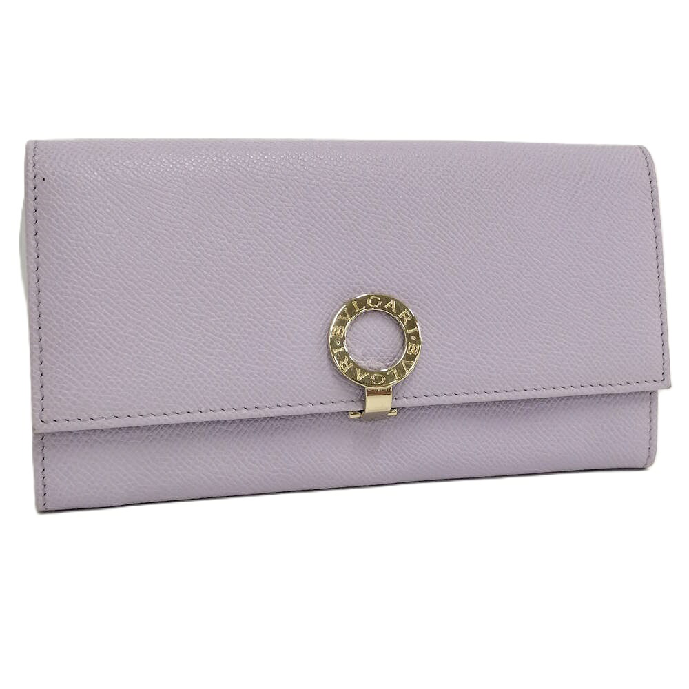 【中古】BVLGARI ブルガリブルガリ コンチネンタルウォレット レザー パープル 37089