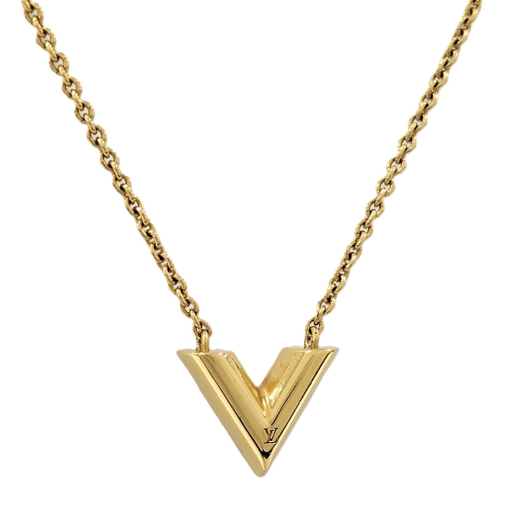【中古】LOUIS VUITTON ネックレス エセンシャルV メッキ ゴールド M61083 28,786円