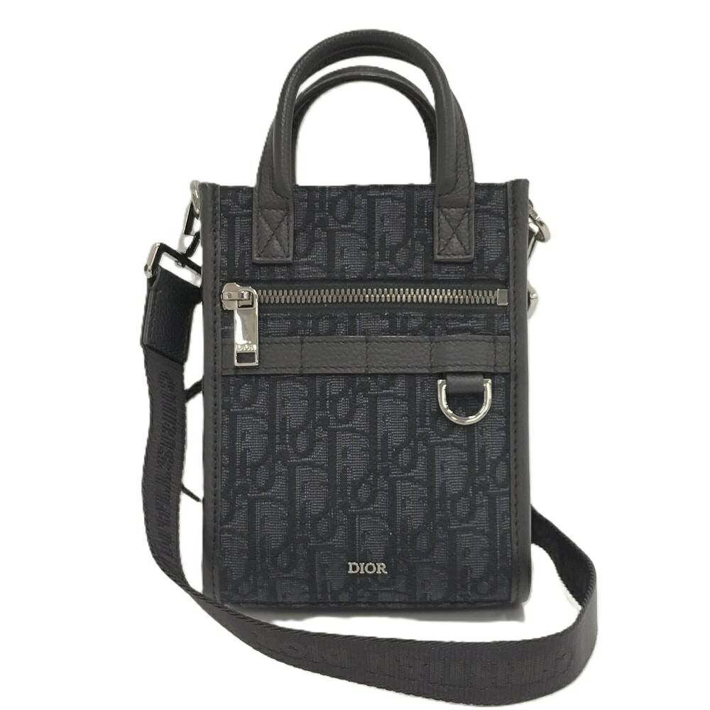 【中古】Christian Dior 2WAYハンドバック 北の方サウス オブ漏れる 帆布 なめし革 黒いこと