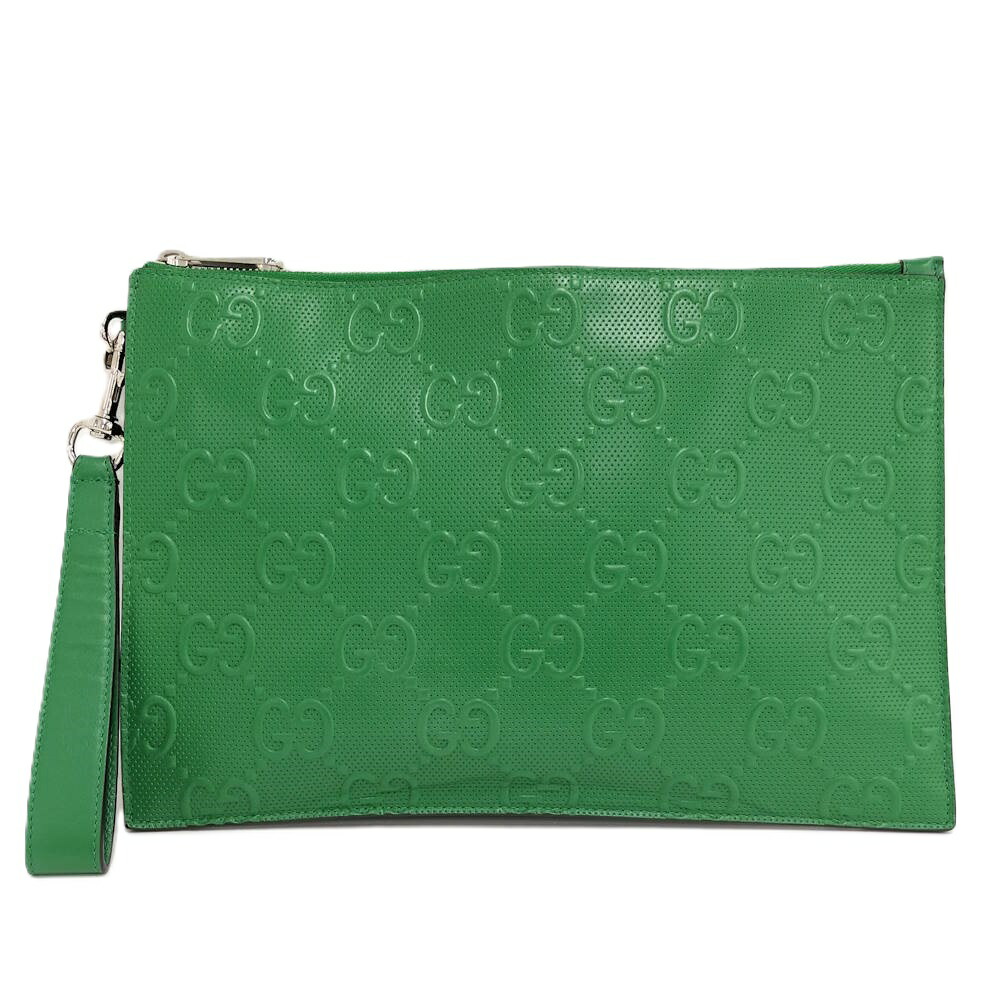 【中古】GUCCI クラッチバッグ GGエンボス レザー グリーン 625569|JJcollection