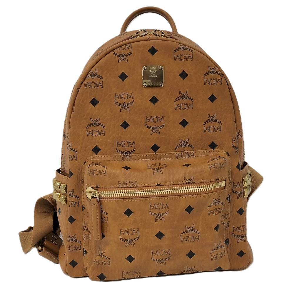 【中古】MCM リュック レザー ブラウン