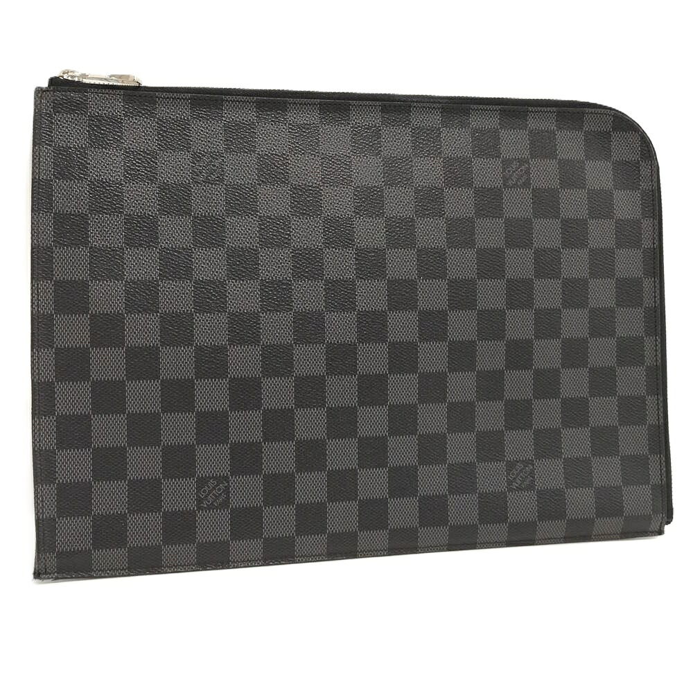 【中古】LOUIS VUITTON ポシェットジュールGM クラッチバッグ ダミエ グラフィット N64437