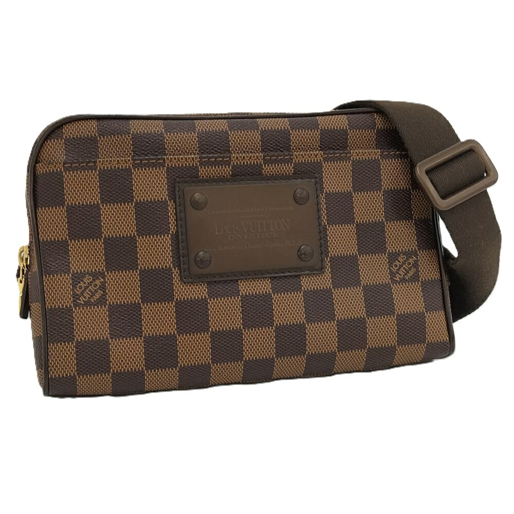 【中古】LOUIS VUITTON バムバッグ ブルックリン ショルダーバッグ ダミエ エベヌ N41101