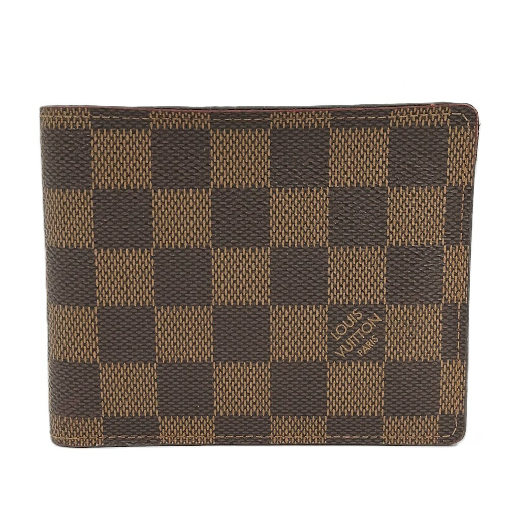 【中古】LOUIS VUITTON ポルトフォイユ フロリン 二つ折り紙入れ ダミエ エベヌ N60011