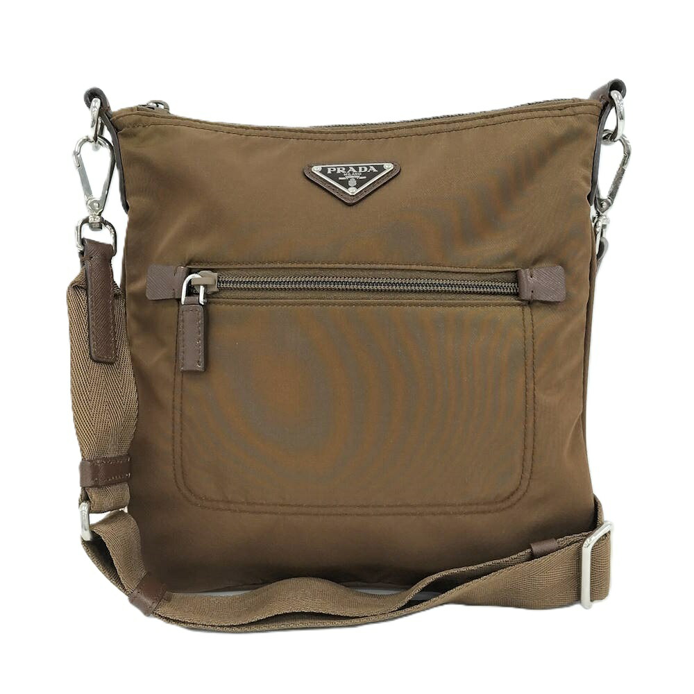【中古】PRADA ショルダーバッグ ナイロン ブラウン BT0716|JJcollection