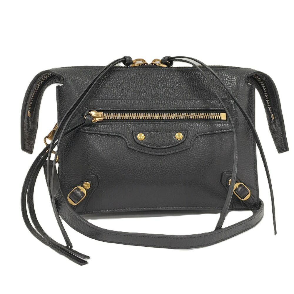 【中古】BALENCIAGA ショルダーバッグ ネオ古典派音楽 なめし革 黒いこと