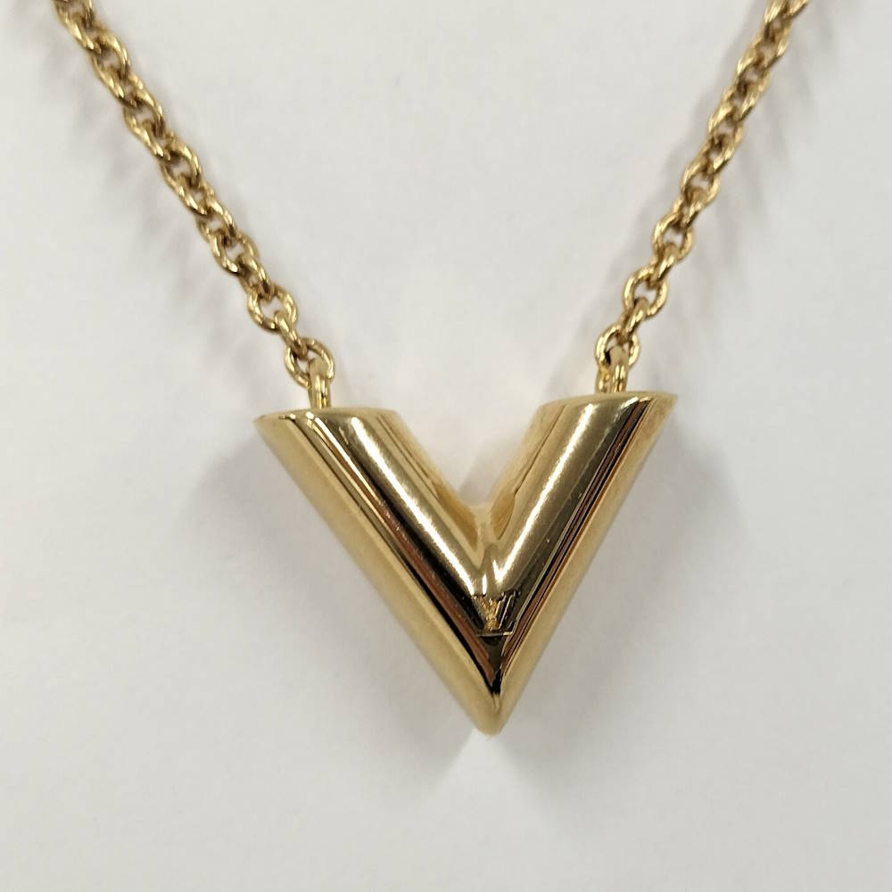 【中古】LOUIS VUITTON エセンシャルV ネックレス GP M00857｜JJcollection 28,392円