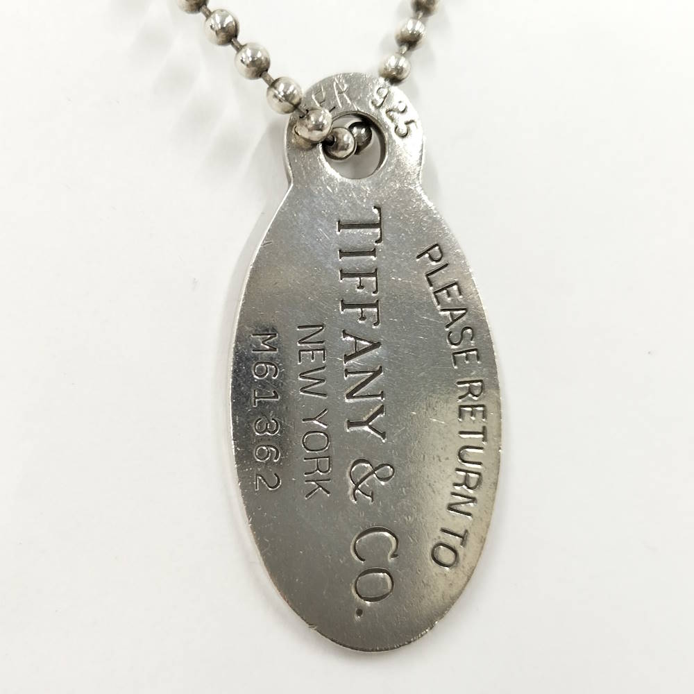 【中古】Tiffany&co オーバルタグネックレス リターントゥティファニー SV925