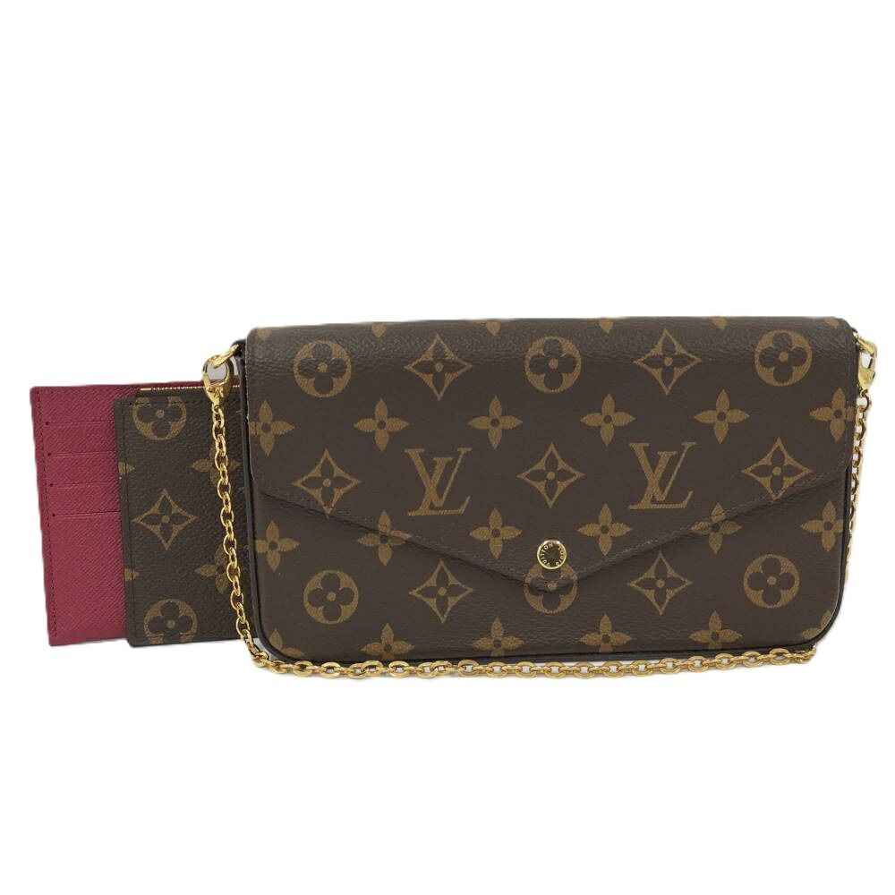 【中古】LOUIS VUITTON ポシェット フェリシー チェーン ショルダーバッグ モノグラム M81896