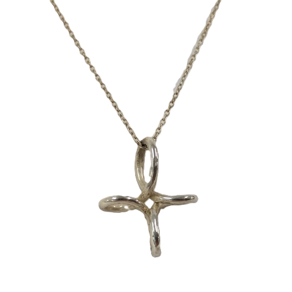 【中古】Tiffany & Co. ネックレス インフィニティークロス SV925 シルバー