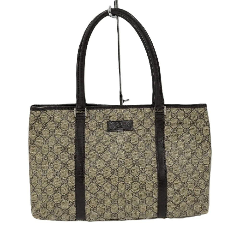 【中古】GUCCI トートバッグ ハンドバッグ GGスプリーム PVCコーティング レザー 114595｜JJcollection