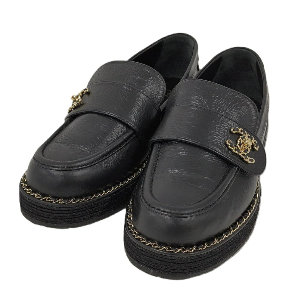 【中古】CHANEL 置き目毛皮 なめし革 黒いこと 書きあらわす大いさ37C G45734