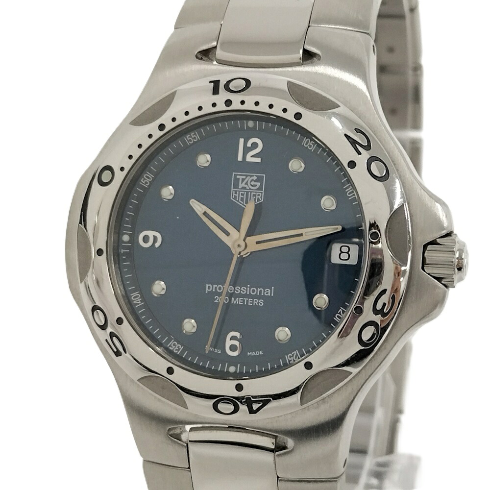 【中古】TAGHEUER 腕時計 キリウム クオーツ SS ブルー文字盤 WL1117
