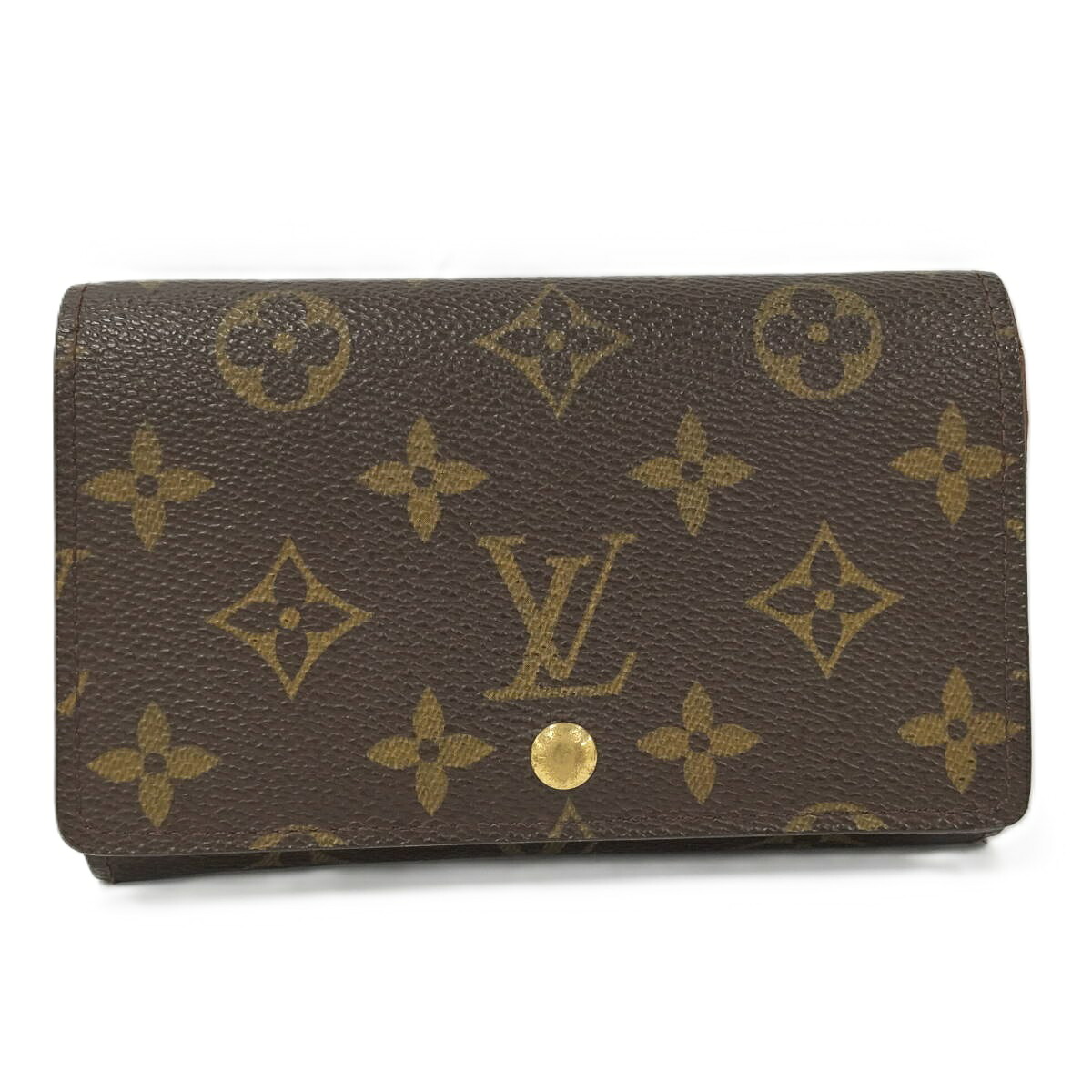 【中古】LOUIS VUITTON 二つ折り財布 ポルトモネ ビエ トレゾール モノグラム M61730