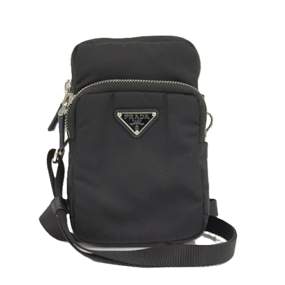【中古】PRADA ショルダーバッグ ナイロン 黒いこと 2ZT024