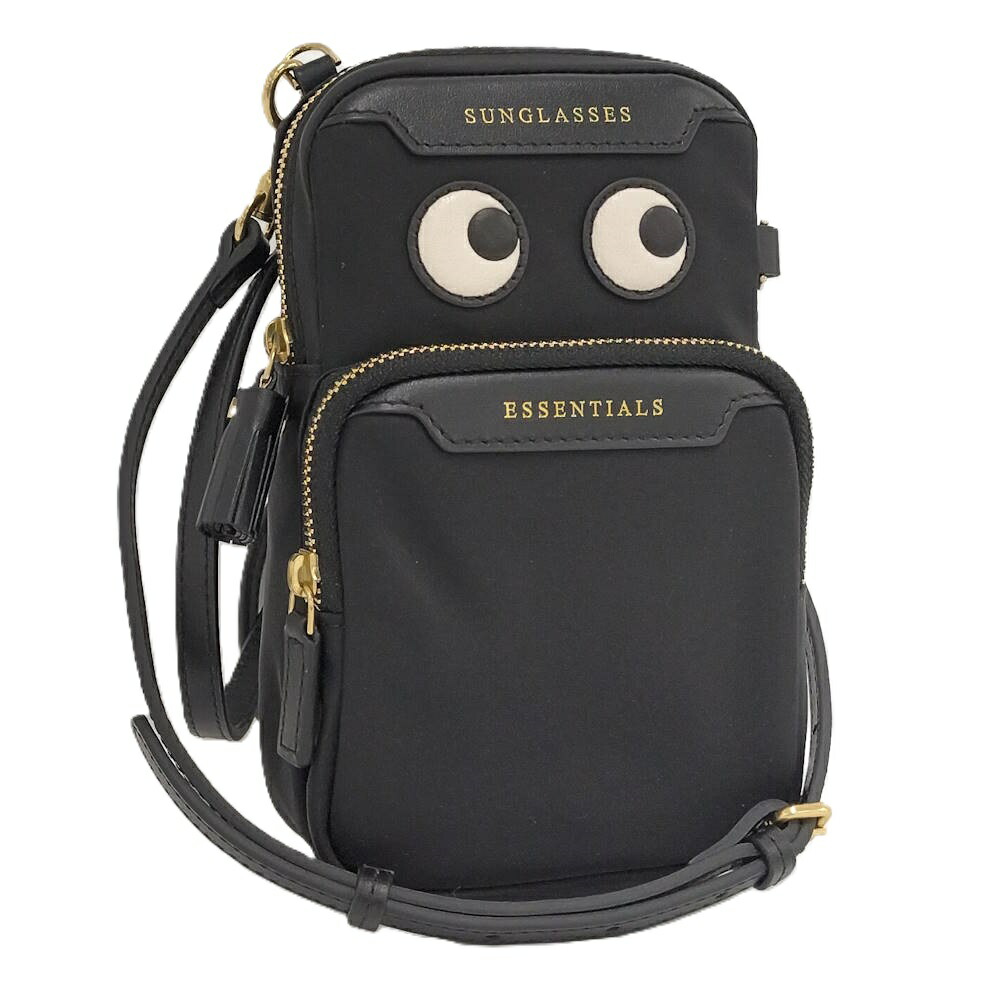 【中古】ANYA HINDMARCH アイズ エッセンシャルズ クロスボディブラック 5050925181631