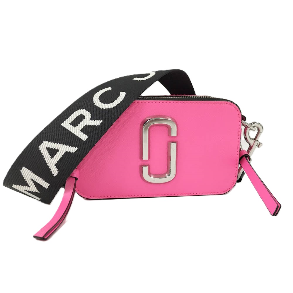 【中古】MARC JACOBS ショルダーバッグ ザ スナップ 写真機御徒面子 PVC サクラ色系