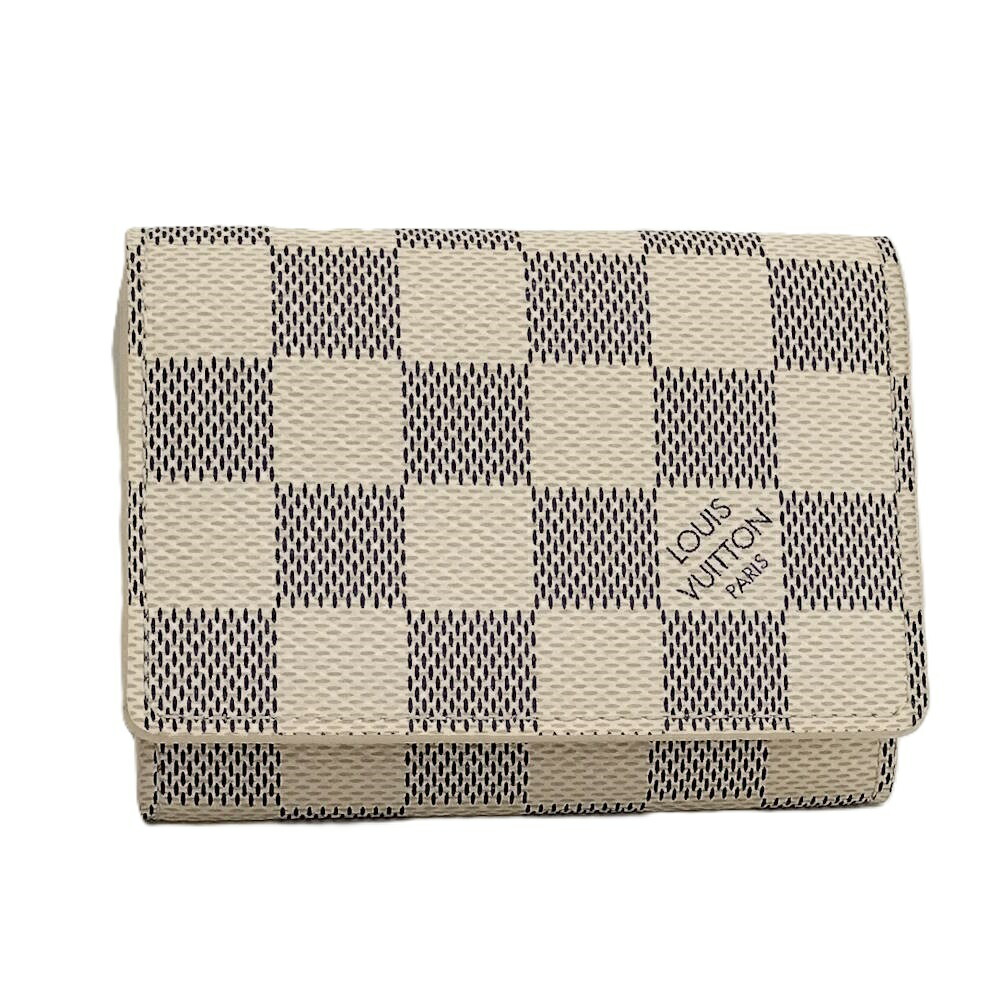 【中古】LOUIS VUITTON アンヴェロップ カルト ドゥ ヴィジット カードケース ダミエ アズール N61746