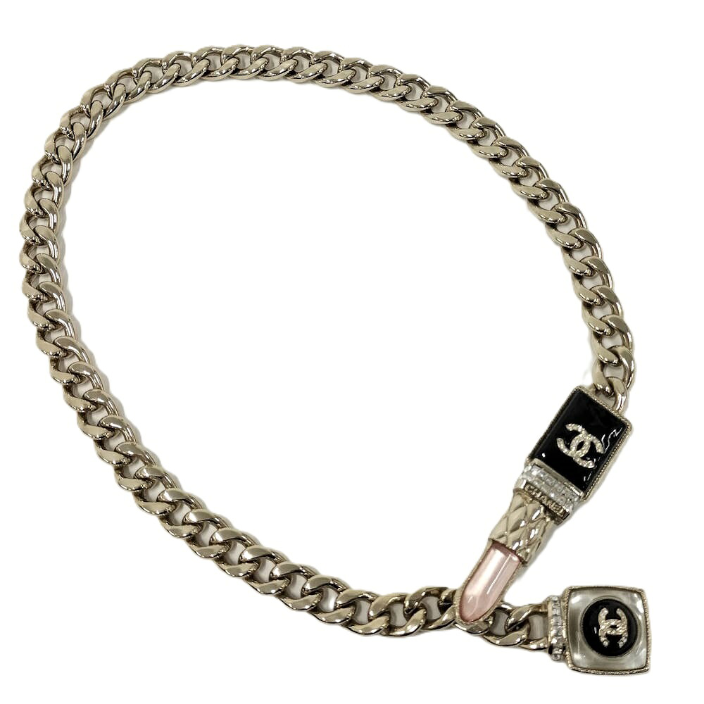 【中古】CHANEL ネックレス リップスティック ココマーク ラインストーン A22C|JJcollection
