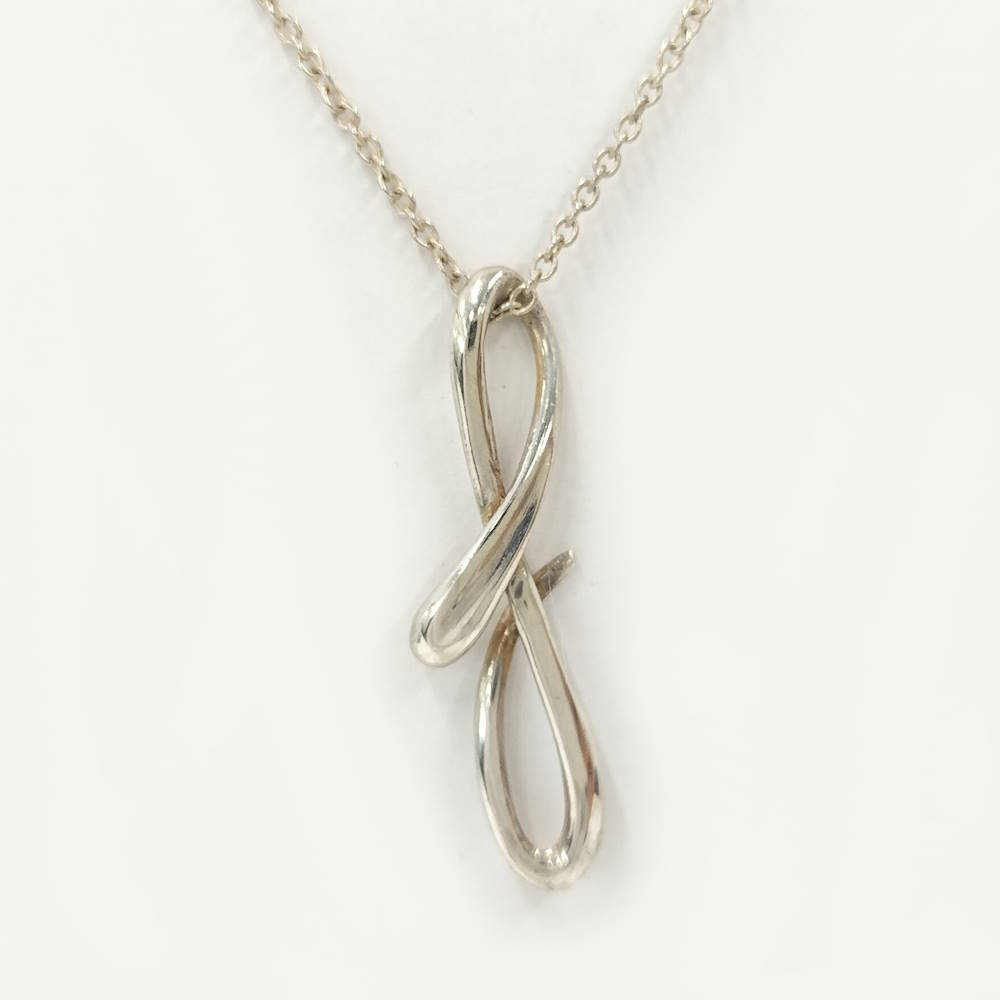 【中古】TIFFANY&Co. ネックレス エルサペレッティ Fモチーフ SV925 シルバー