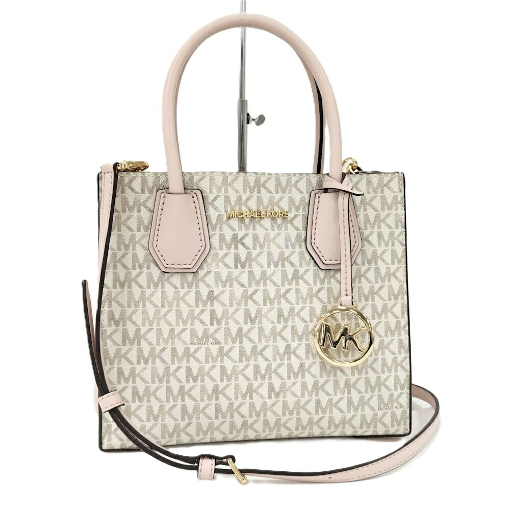 【中古】MICHAEL KORS 2WAYトートバッグ PVCコーティング ライトピンク 35S1GM9M2B|JJcollection