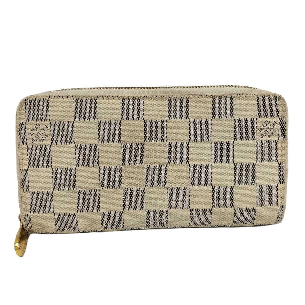【中古】LOUIS VUITTON ラウンドファスナー長財布 ジッピーウォレット ダミエ アズール N60019