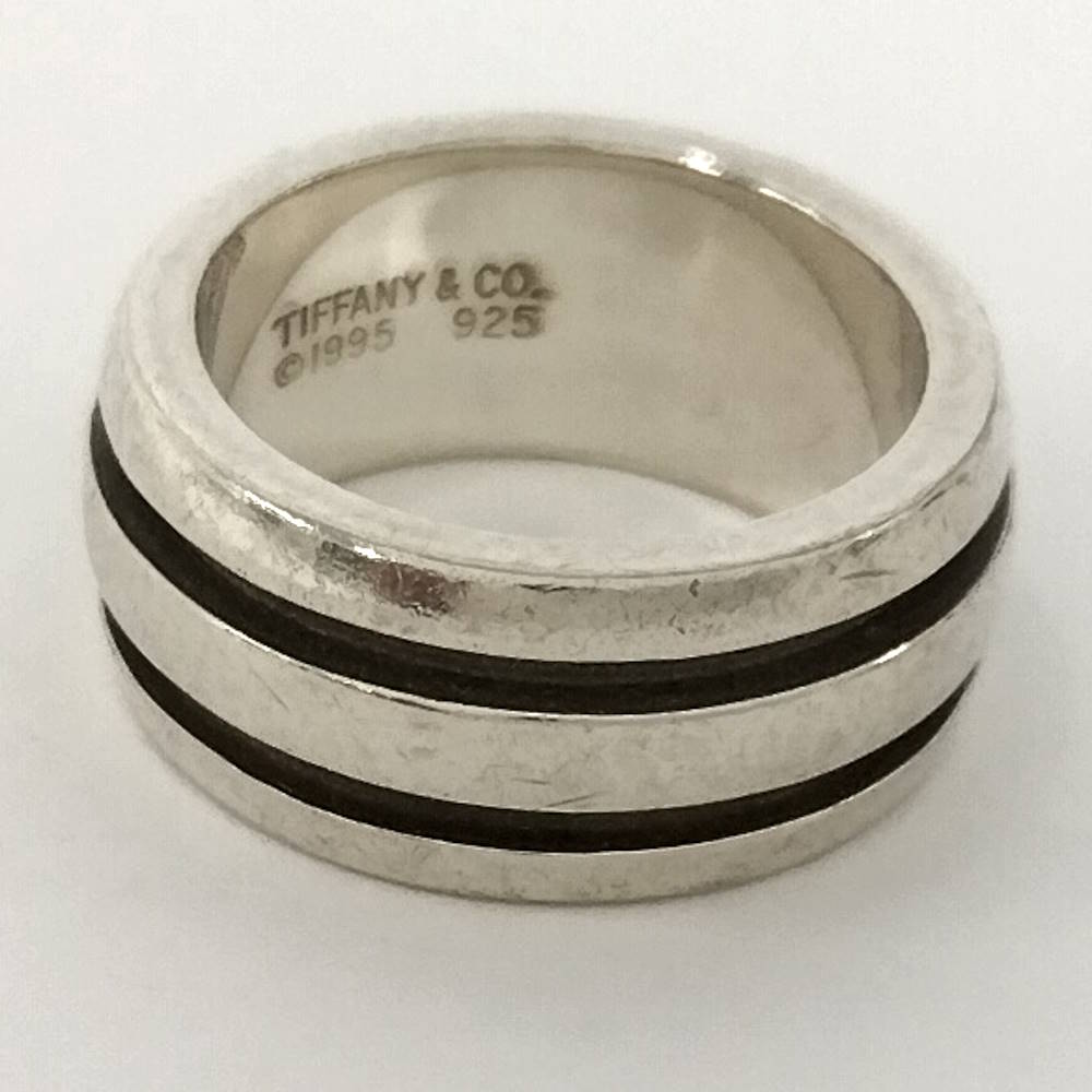 【中古】TIFFANY&Co. グルーブド ダブルライン リング 約12号 SV925 シルバー 10.4g