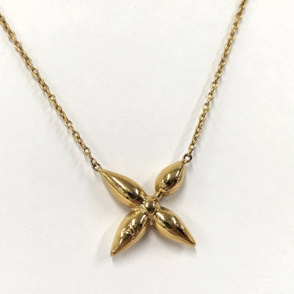【中古】LOUIS VUITTON ネックレス コリエ ルイゼット メッキ ゴールド M00365
