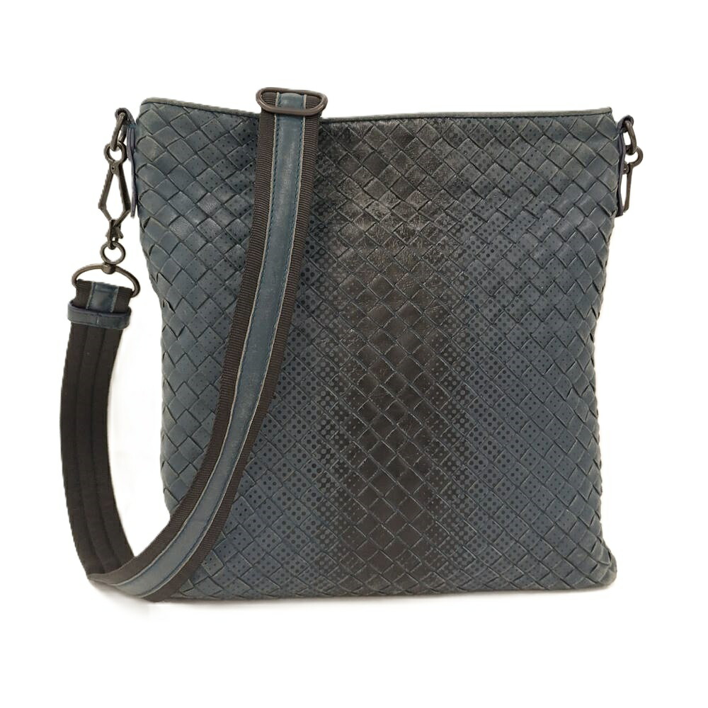 【中古】BOTTEGA VENETA ショルダーバッグ イントレチャート なめし革 米国海軍