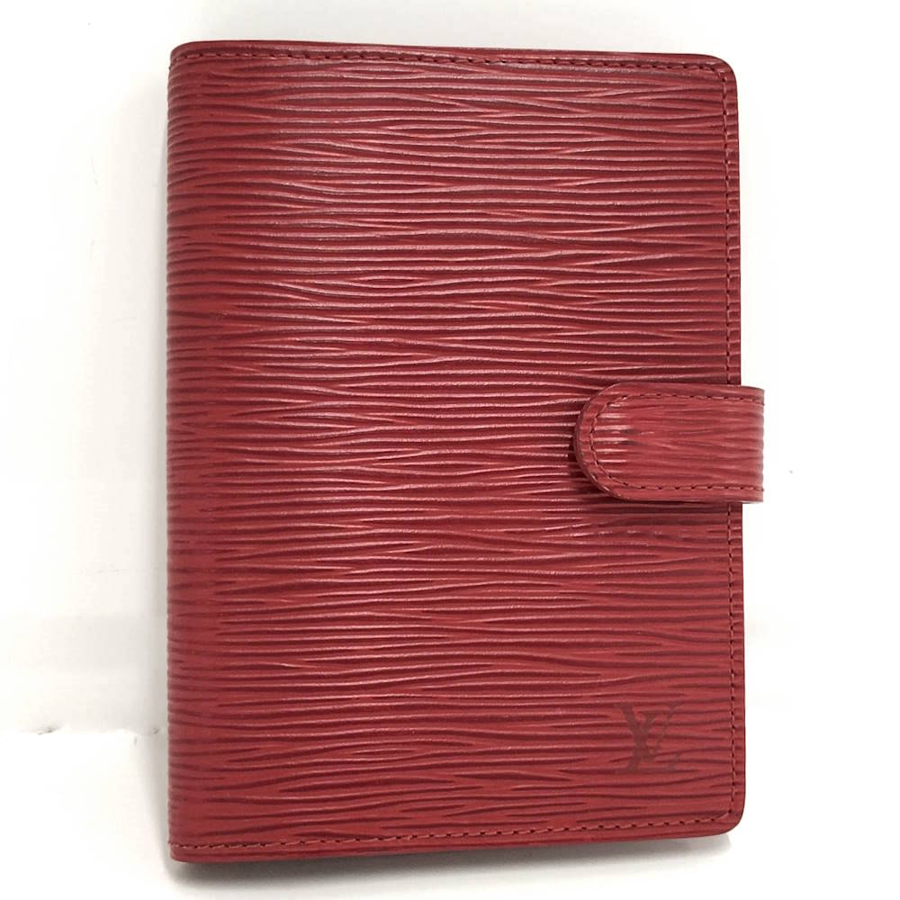 【中古】LOUIS VUITTON アジェンダPM 手帳カバー エピ カスティリアンレッド R20057